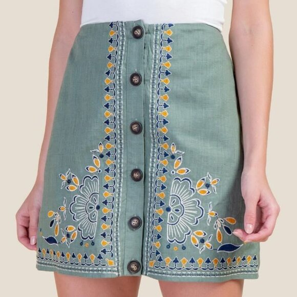 Francesca's Embroidered Skirt - Picture 1 of 5